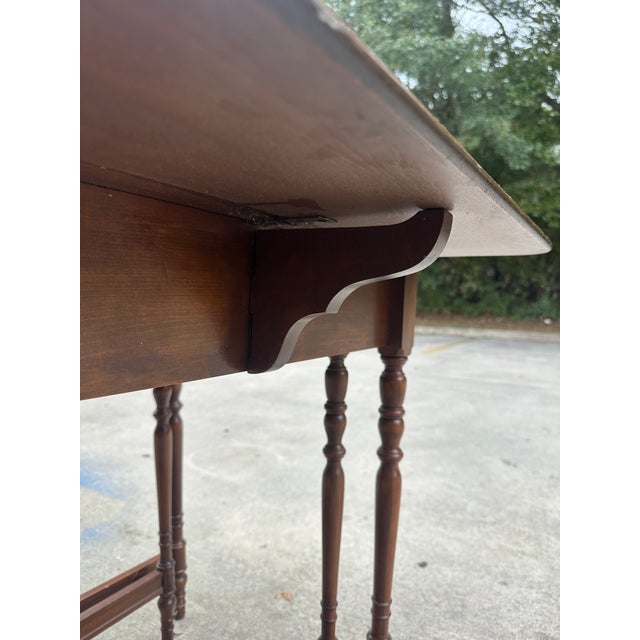 Pair of 1970s Wooden Carved Nesting Game Tables With Flip-Up Sides For Sale - Image 11 of 12