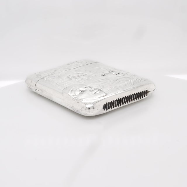 Antique Blackinton & Co. Art Nouveau Smokers Repousse Sterling Silver Matchsafe For Sale - Image 10 of 10
