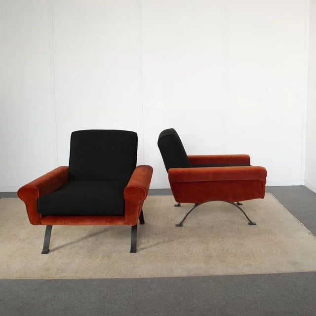 Set of Armchairs by Sergio Saporiti for Saporiti Besnate Italia Brothers, 1960s, in Good conditions. Designed 1960 to 1969...