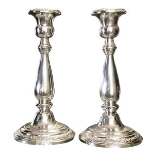 Vintage Sterling Silver Botticelli Candlesticks by Frank Whiting - a Pair For Sale