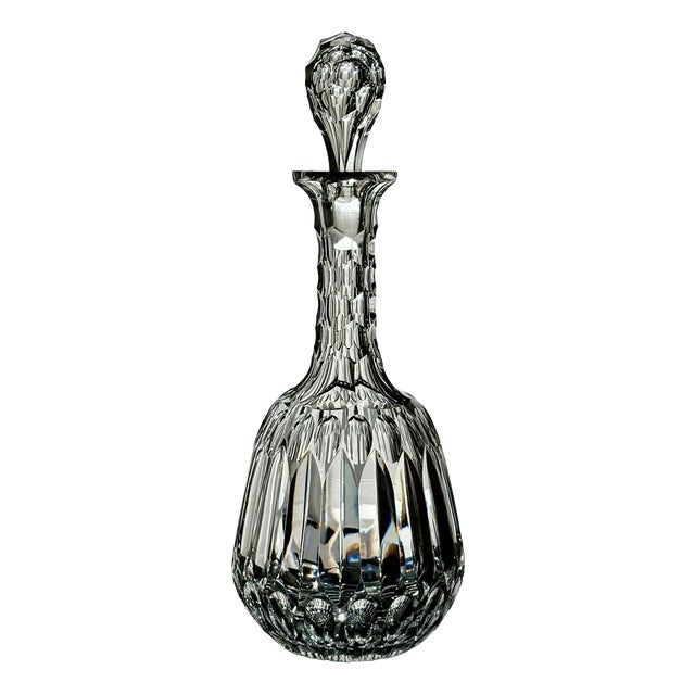 Edwardian Petal-Cut Crystal Sherry Decanter, England, 1905 For Sale