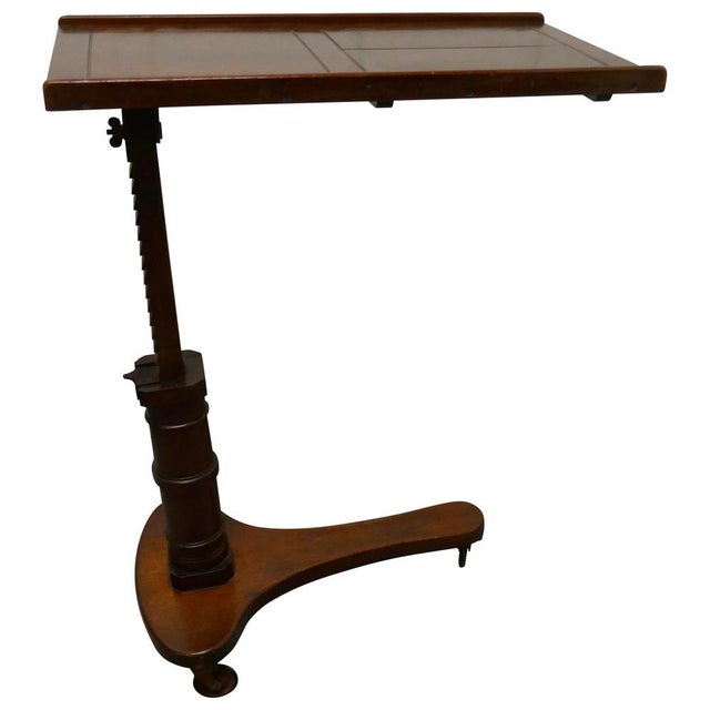 Wood Victorian Mahogany Over Bed Reading Stand Table, 1870s For Sale - Image 7 of 7