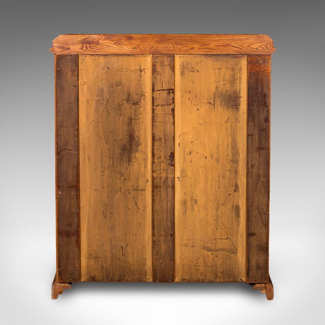 Tall Antique Side Cabinet, English, Ash, Book Cupboard, Hall, Lounge, Victorian For Sale - Image 6 of 10