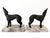 Antique French Art Deco Borzoi Bookends on Marble Bases – Pair, Sourced in Paris For Sale - Image 4 of 10