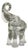 Murano Glass African Elephant, 1960s For Sale