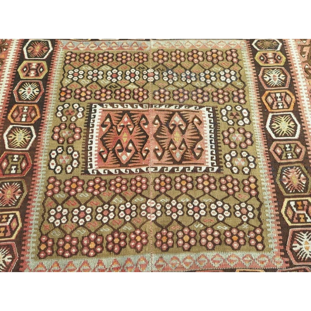 Vintage Oversized Turkish Kilim Rug - 65" X 140" For Sale - Image 4 of 11