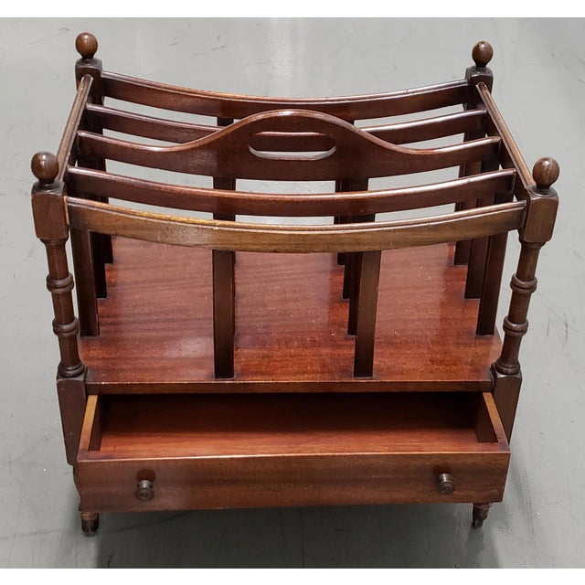 Vintage Mahogany Magazine Rack C.1940s Chairish