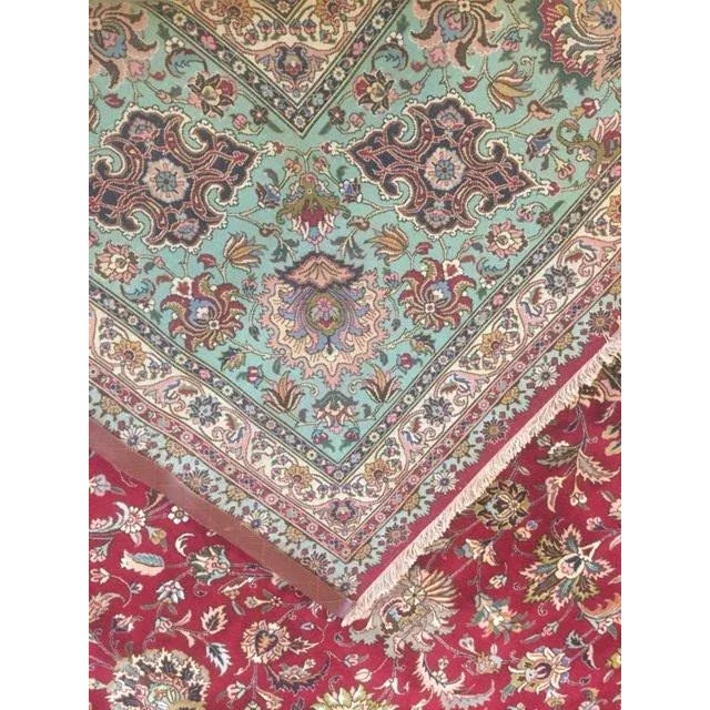 Textile 1960's Persian Tabriz Palace Rug, 14'3" X 16'10" For Sale - Image 7 of 12