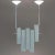 Blue Lacquered Metal Prototype Chandelier from Lumi, 1970 For Sale - Image 10 of 10