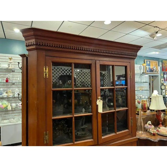 Brown 19th Century Antique 12 Panel Corner Cupboard For Sale - Image 8 of 13