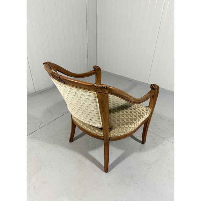 1920s Antique Armchair in Velour, 1900s For Sale - Image 5 of 18
