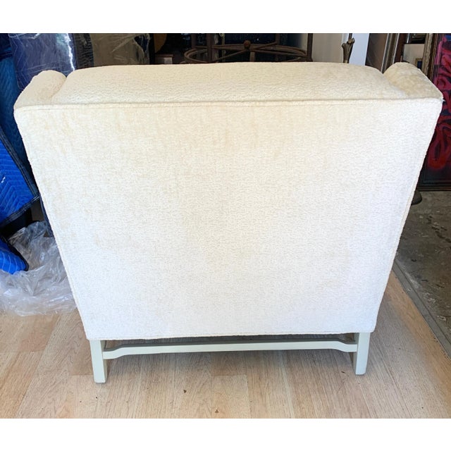 Midcentury Chairs in Bouclé Upholstery with Lacquered Wood Frame - A Pair For Sale - Image 12 of 13