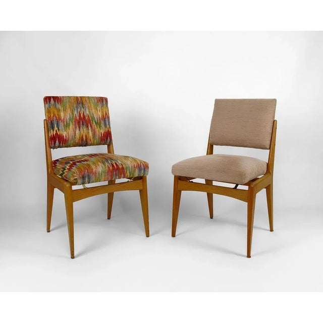 Brown Set of Mid-Century Modern Dining Chairs, France, 1950s For Sale - Image 8 of 8