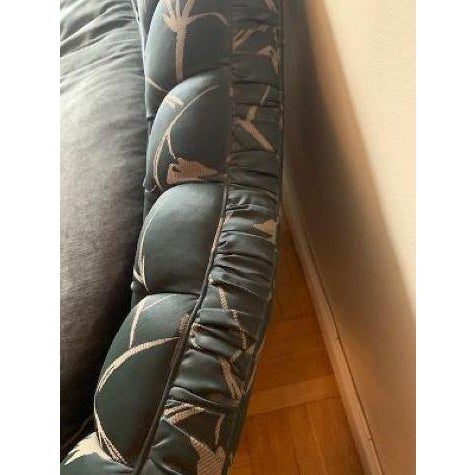 1960s Hollywood Regency Deco Dorothy Draper Style Curved Tufted Sofa Couch For Sale In New York - Image 6 of 11