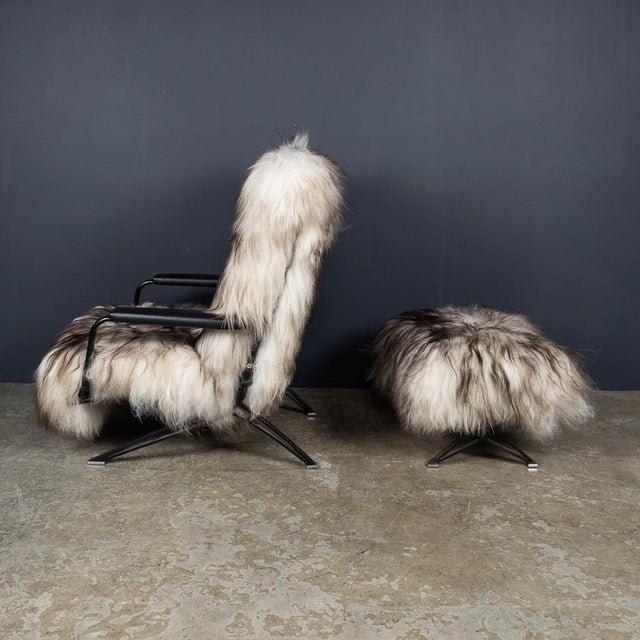 Vintage Spa Lounge Chair and Pouf by Osvaldo Borsani for Tecno, 1950, Set of 2 For Sale - Image 18 of 18
