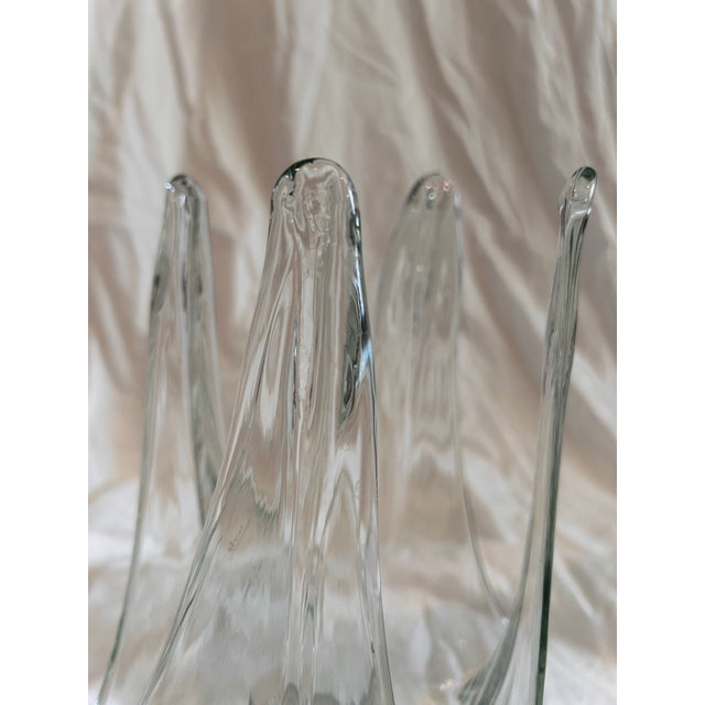 1980s Vintage Swung Glass Centerpiece For Sale - Image 5 of 5