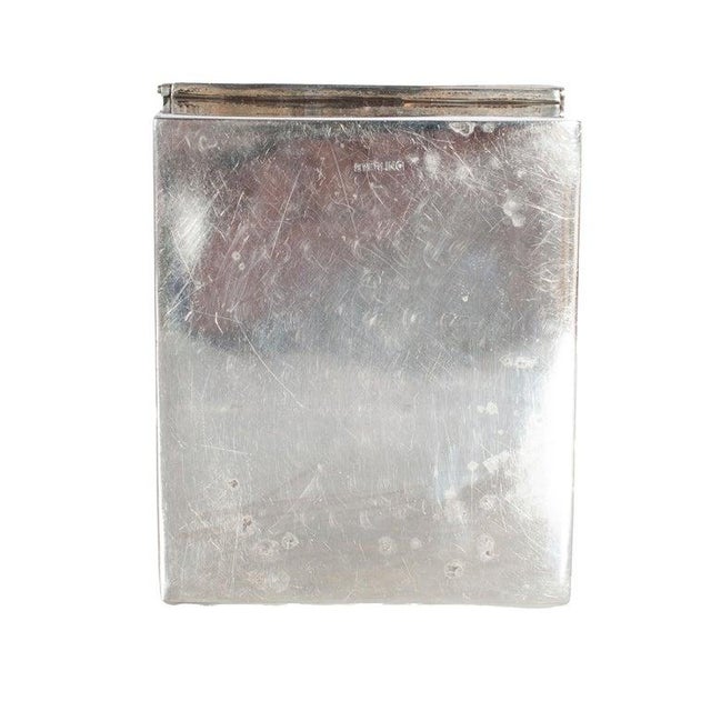 Antique American Art Deco Sterling Silver Novelty Repoussé Cigarette Box 1925 For Sale - Image 11 of 12