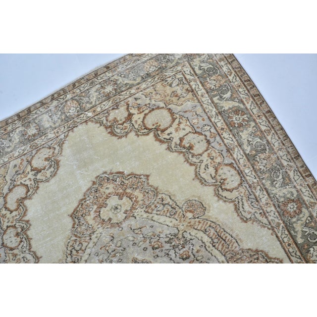 Rug & Kilim 1960s Handmade Turkish Pastel Unique Area Rug For Sale - Image 4 of 11