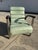 Attributed to Jay Spectre Eclipse Lounge Chair for Century – Postmodern Chrome Armchair – Mint Green Leather Sculptural Chair – 1980s Designer Seating For Sale - Image 10 of 12
