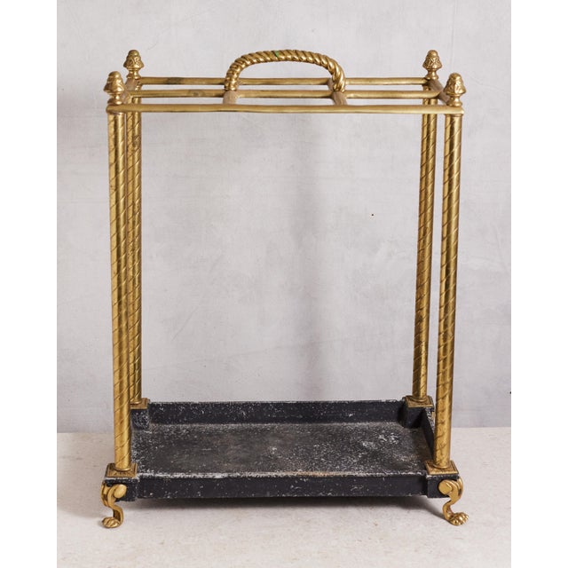 1900 - 1909 Early 20th Century Claw Foot Umbrella and Cane Stand For Sale - Image 5 of 6
