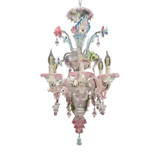 Vintage Murano Glass Chandelier, 1930s For Sale