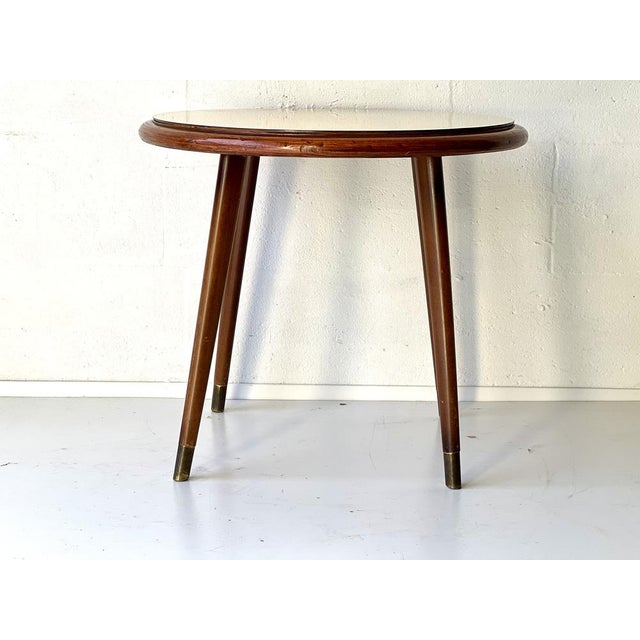 Brown Vintage Blonde and Brown Coffee Table, 1950s For Sale - Image 8 of 15
