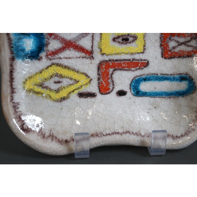 Vintage Italian Decorative Ceramic Dish by Guido Gambone, 1950s For Sale - Image 13 of 17
