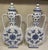 Vintage Pair of Blue and White Chinese Porcelain Moonflask (Urn, Vase) For Sale - Image 4 of 13