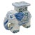 Vintage Ceramic Blue and White Elephant Stand For Sale