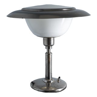 Art Deco Table Lamp with Opaline Glass, 1930s For Sale