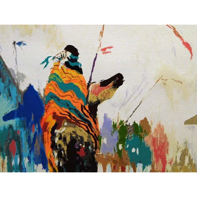 Paper 1990s "This Way" BC Nowlin Abstract Figurative Signed and Numbered Serigraph on Canvas For Sale - Image 7 of 7