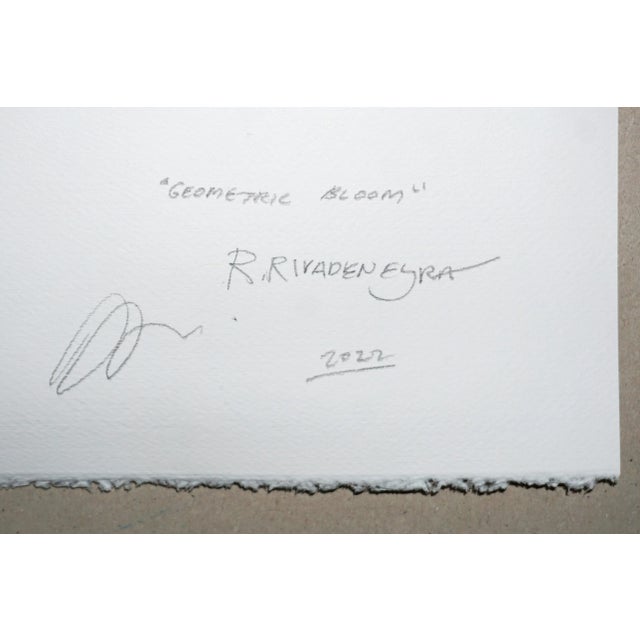 Textile 2022 "Geometric Bloom" Constructivist Style Abstract Acrylic Painting by Ryan Rivadeneyra For Sale - Image 7 of 10