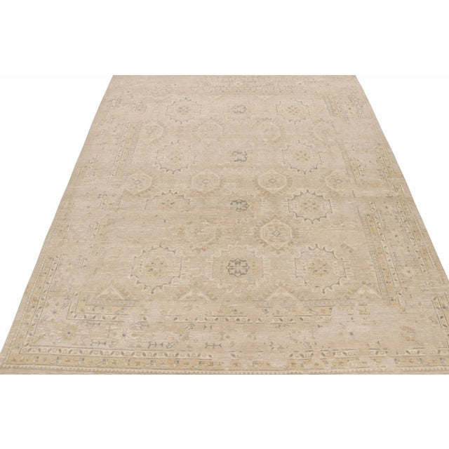 2010s Rug & Kilim’s Oushak Style Rug in Beige-Brown With Floral Patterns For Sale - Image 5 of 7