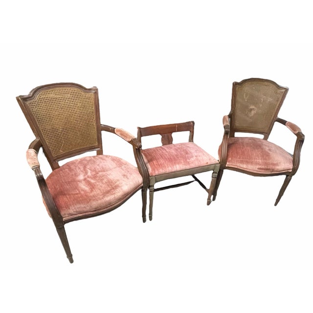 Set of Mid-20th Century Raton Chairs & Stool For Sale - Image 4 of 8