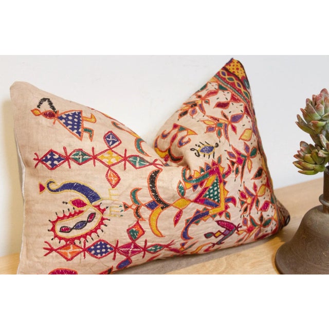 Tribal Nitya Antique Tribal Grain Sack Pillow For Sale - Image 3 of 7