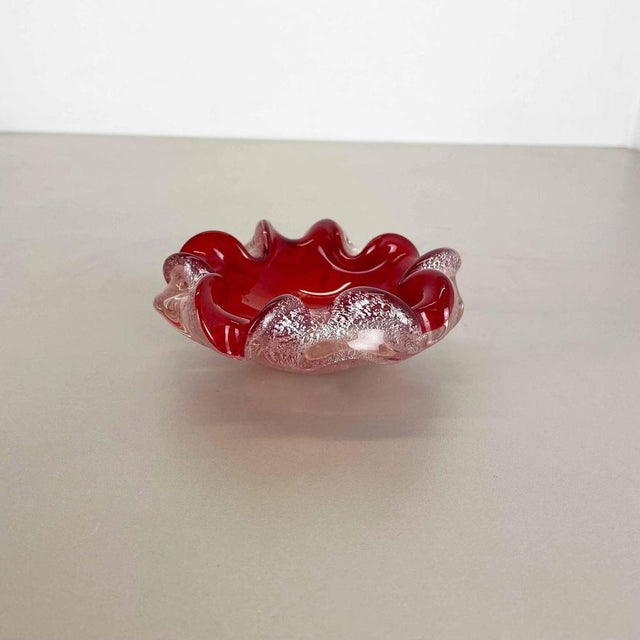 Murano Glass Floral Ashtray from Barovier + Toso, Italy, 1970s For Sale - Image 3 of 18