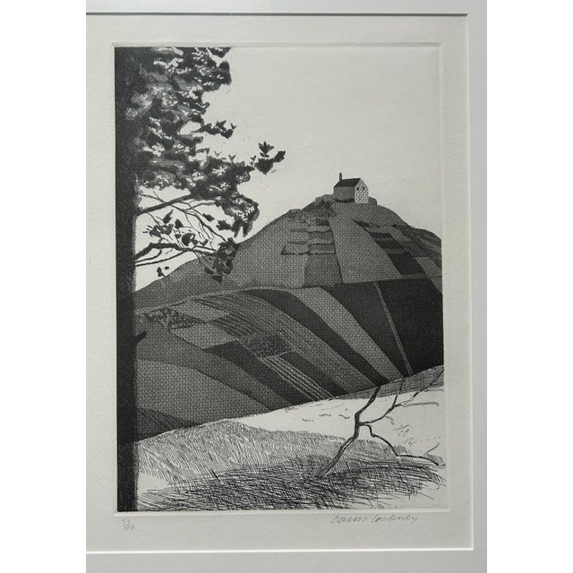 A beautifully presented framed etching by David Hockney titled “A Wooded Landscape,” dated 1969. This black and white...
