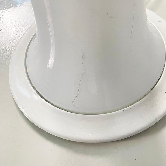 Italian Modern Opaline Glass Floor Lamp Bamboo attributed to Enrico Tronconi, 1980s For Sale - Image 16 of 18