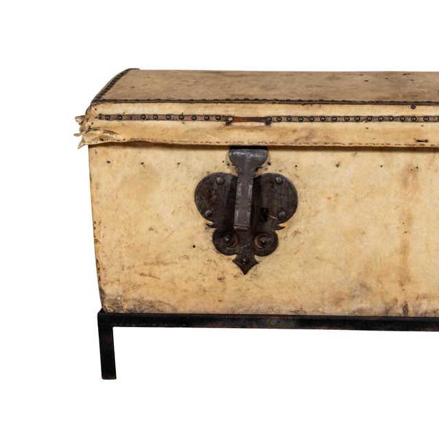 Wood Antique Italian Trunk For Sale - Image 7 of 8