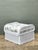 Wood Vintage Braided White Rattan Ottoman For Sale - Image 7 of 12
