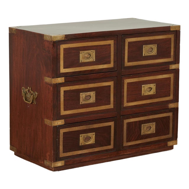 Vintage Anglo Indian Campaign Chest or Stand For Sale