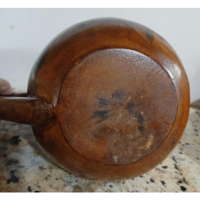 1970s Hand-Crafted Olive Wood Pitcher For Sale In Houston - Image 6 of 7