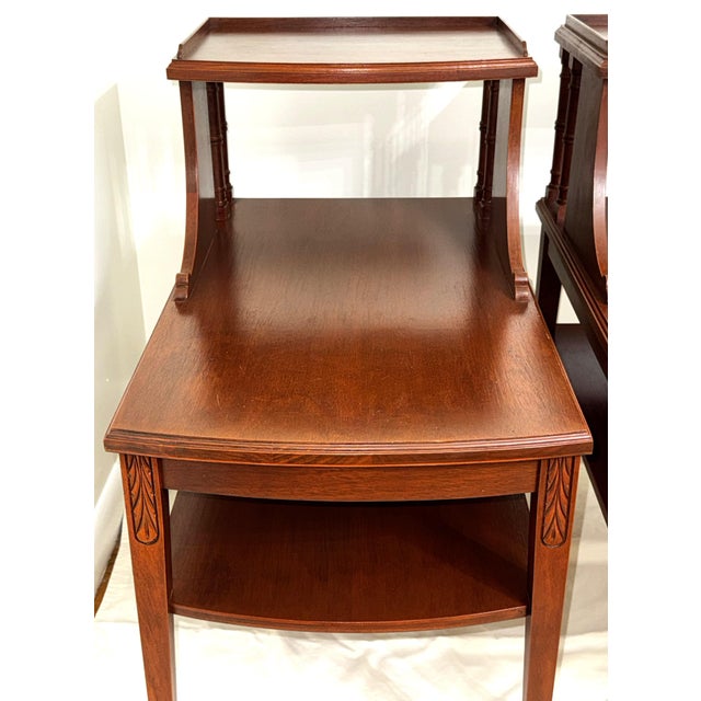 Mid 20th Century Mid 20th Century Mahogany Side Tables by Mersman - A Pair #7556 For Sale - Image 5 of 11