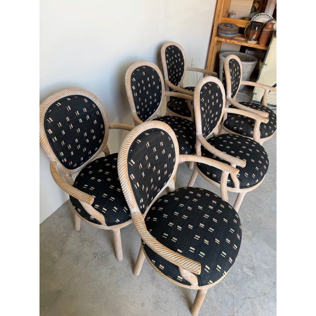 1970’s Italian Marcello Mioni Carved Wood Dining Chairs – Set of 6 For Sale - Image 10 of 12