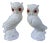 Mid Century White Stone Owls - a Pair For Sale