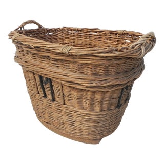 Large Laundry Basket, 1950s For Sale