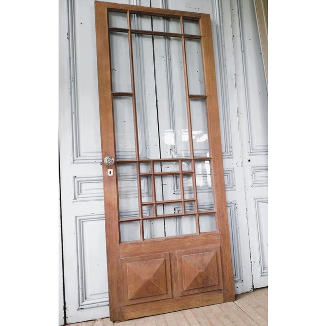 Art Deco Oak Door with Original Glazing, 1890s For Sale - Image 13 of 13