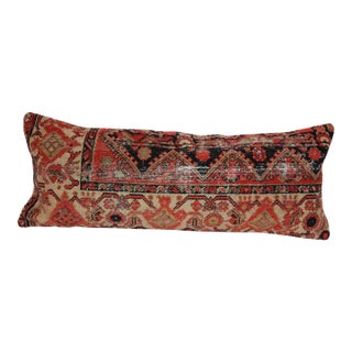Lumbar Contemporary Pillow Made From Antique Malayer Rug -19'' X 38'' For Sale