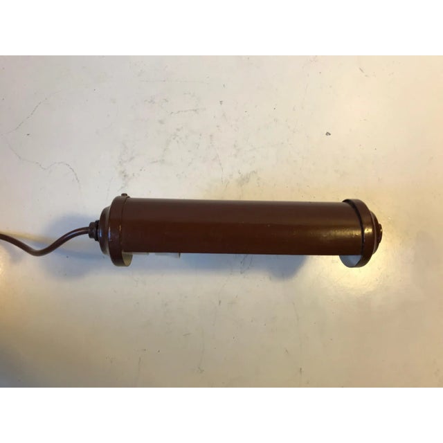 Brown Danish Tubular Wall Sconce from Lyfa, 1930s For Sale - Image 11 of 12