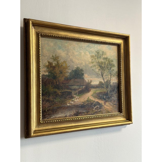An original 19th century English oil on canvas, created by the accomplished British landscape artist Joseph Thors...